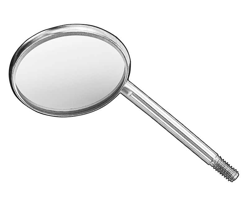 Mouth mirrors, magnify.