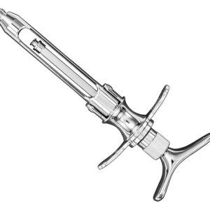 Cartridge syringe, crutch handle