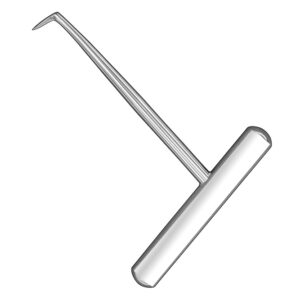Septum lancet, angled, cross handle